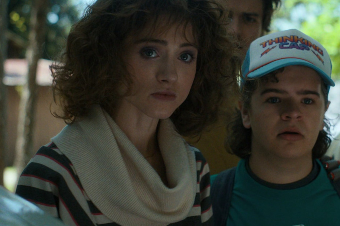 Striped Long Sleeve Top of Natalia Dyer as Nancy Wheeler Outfit Stranger Things TV Show