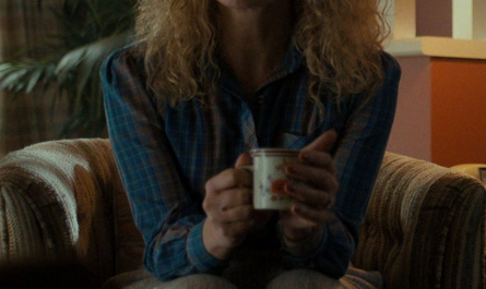 Grey Wide Leg Pants of Cara Buono as Karen Wheeler Outfit Stranger Things TV Show