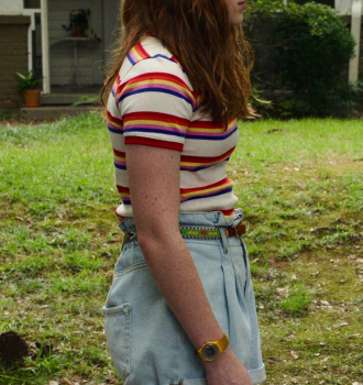 Blue Denim Shorts Worn by Sadie Sink as Max Mayfield Outfit Stranger Things TV Show
