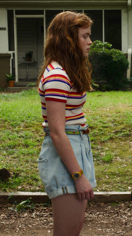 Blue Denim Shorts Worn by Sadie Sink as Max Mayfield from Stranger Things TV Show
