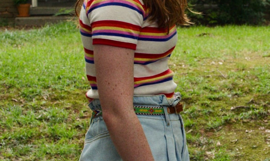 Blue Denim Shorts Worn by Sadie Sink as Max Mayfield