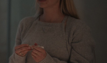 Grey Sweater Worn by Emma Roberts as Anna Victoria Alcott Outfit American Horror Story TV Show