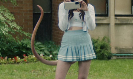 Double Striped Pleated Skirt Worn by Jessica Clement as Harper Outfit Gen V TV Show