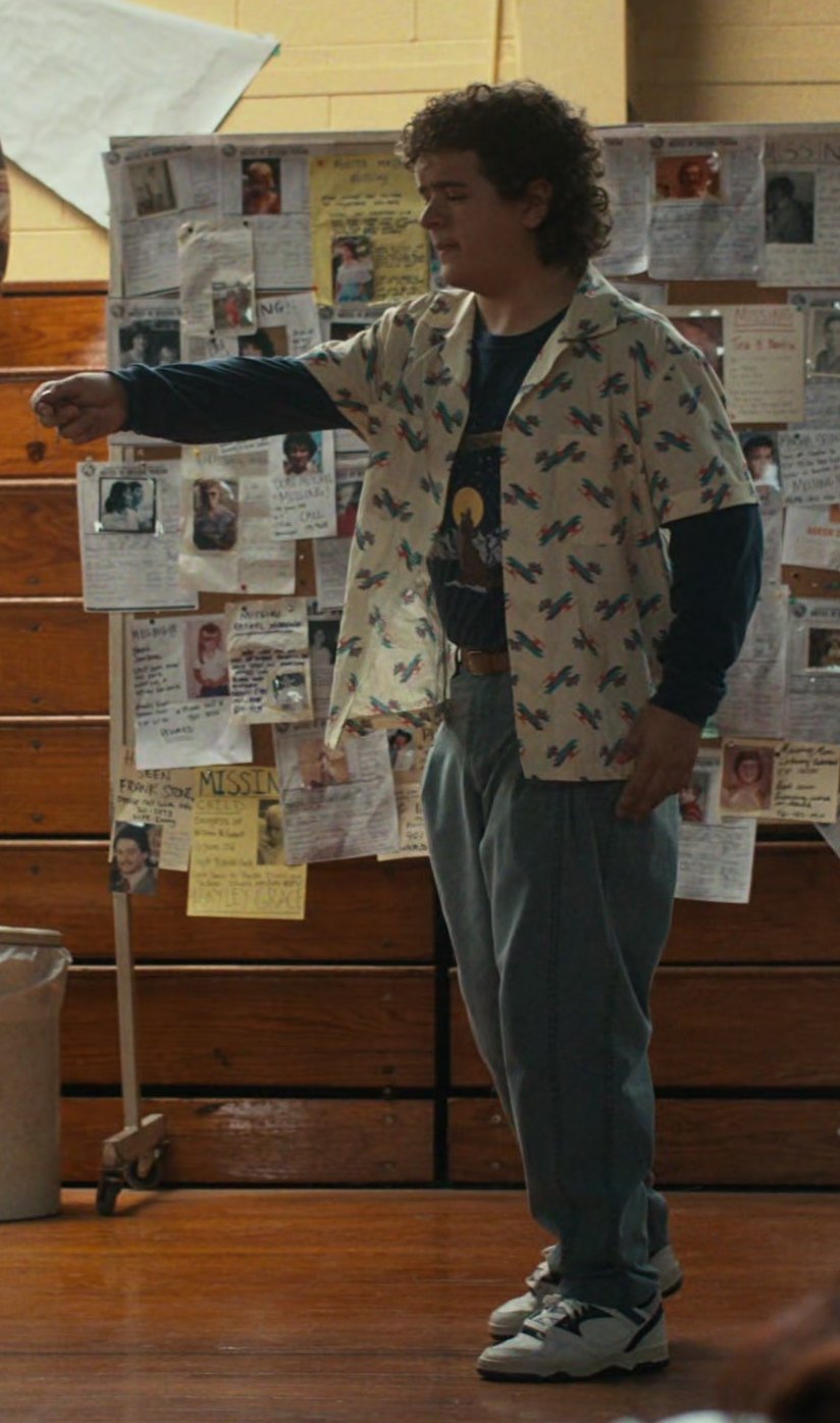 Worn on Stranger Things TV Show - Grey Trousers of Gaten Matarazzo as Dustin Henderson