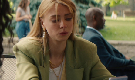 Green Oversized Blazer Worn by Maddie Phillips as Cate Dunlap Outfit Gen V TV Show