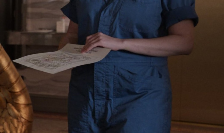 Blue Long Sleeve Coverall of Selena Gomez as Mabel Mora Outfit Only Murders in the Building TV Show