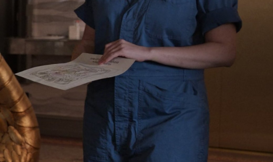 Blue Long Sleeve Coverall of Selena Gomez as Mabel Mora