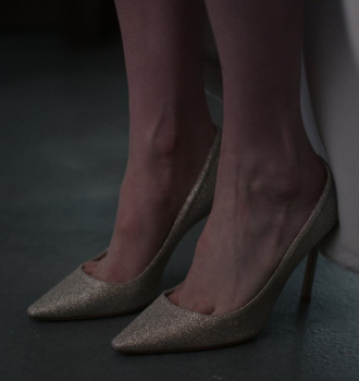 Glitter Sequined High Heel Pumps of Emma Roberts as Anna Victoria Alcott Outfit American Horror Story TV Show