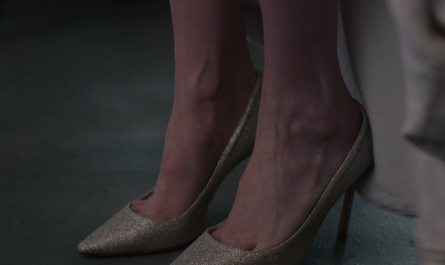 Glitter Sequined High Heel Pumps of Emma Roberts as Anna Victoria Alcott Outfit American Horror Story TV Show