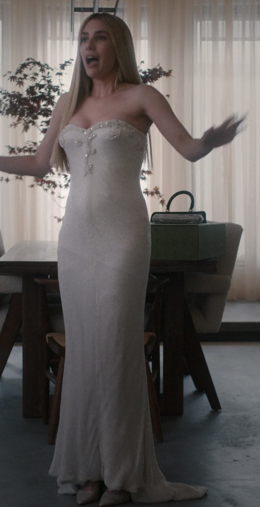 evening strapless maxi dress - Emma Roberts (Anna Victoria Alcott) - American Horror Story TV Show