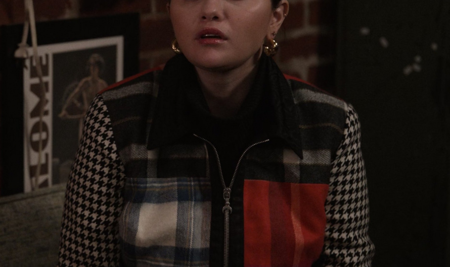 Tartan Pattern Wool Jacket Worn by Selena Gomez as Mabel Mora