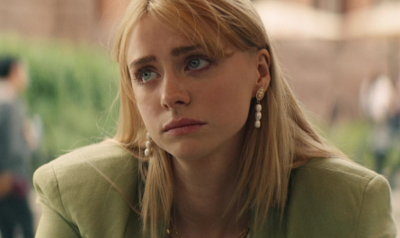 Pearl Drop Gold Earrings of Maddie Phillips as Cate Dunlap Outfit Gen V TV Show
