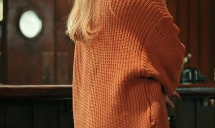 Long Collarless Knitted Sweater Cardigan Worn by Alexandra Breckenridge as Mel Monroe Outfit Virgin River TV Show