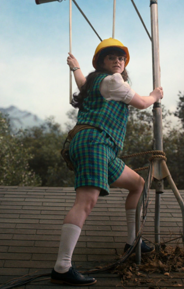 Green Plaid Vest and Shorts Suit Worn by Gabriella Pizzolo as Suzie Bingham
