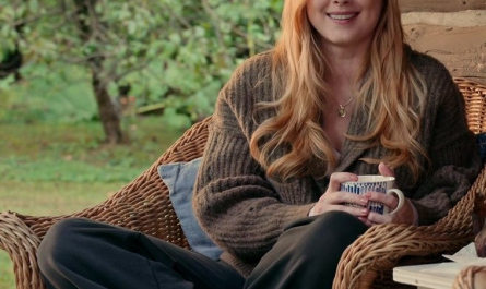 Chunky Rib Knit Cardigan of Alexandra Breckenridge as Mel Monroe Outfit Virgin River TV Show