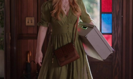 Palm Green Linen Dress Worn by Alexandra Breckenridge as Mel Monroe Outfit Virgin River TV Show