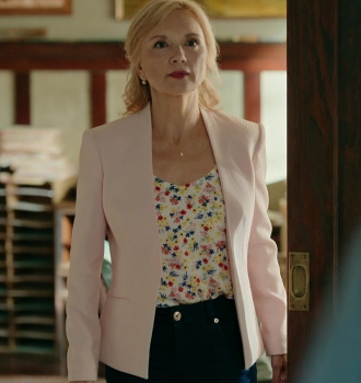 Pink Textured Blazer Jacket Worn by Teryl Rothery as Muriel St. Claire Outfit Virgin River TV Show