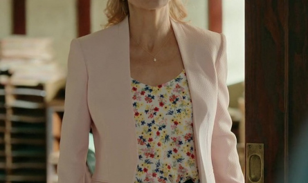 Pink Textured Blazer Jacket Worn by Teryl Rothery as Muriel St. Claire Outfit Virgin River TV Show