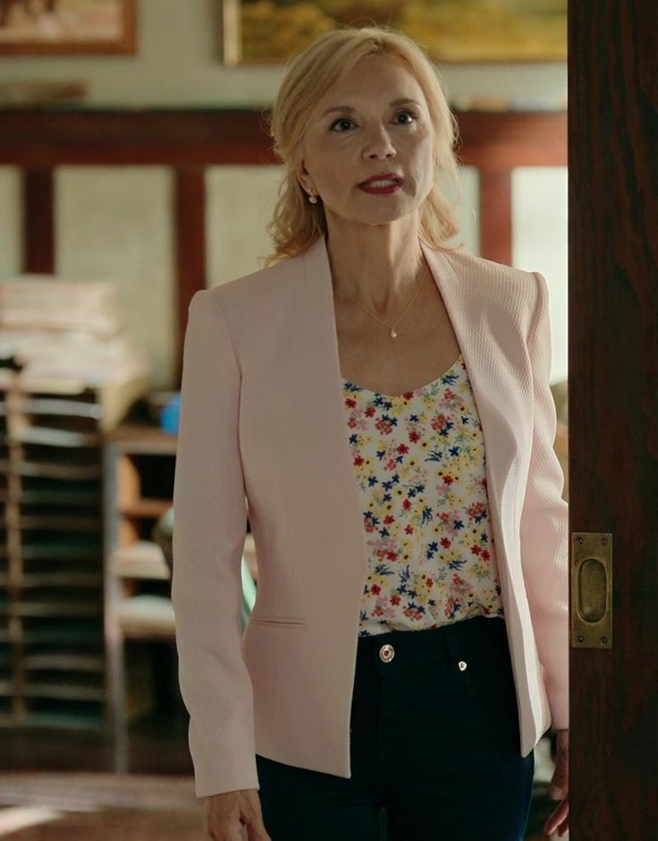 Floral Print Top of Teryl Rothery as Muriel St. Claire from Virgin River TV Show