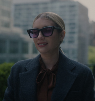 Wayfarer Black Acetate Polarized Tinted Lenses Sunglasses of Emma Roberts as Anna Victoria Alcott Outfit American Horror Story TV Show