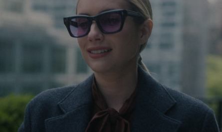 Wayfarer Black Acetate Polarized Tinted Lenses Sunglasses of Emma Roberts as Anna Victoria Alcott Outfit American Horror Story TV Show