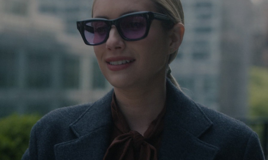 Wayfarer Black Acetate Polarized Tinted Lenses Sunglasses of Emma Roberts as Anna Victoria Alcott