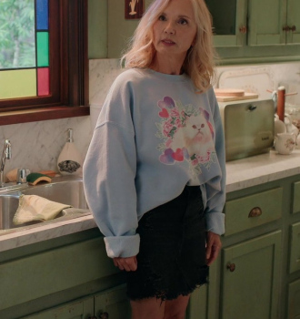 Black Distressed Denim Skirt of Teryl Rothery as Muriel St. Claire Outfit Virgin River TV Show