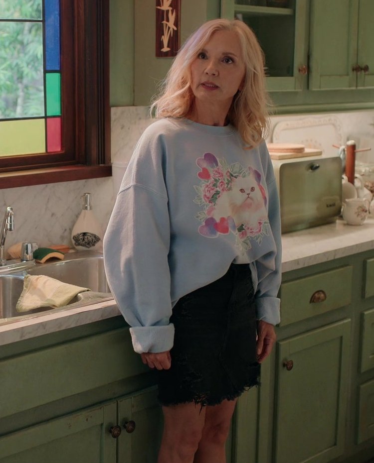 Black Distressed Denim Skirt of Teryl Rothery as Muriel St. Claire from Virgin River TV Show