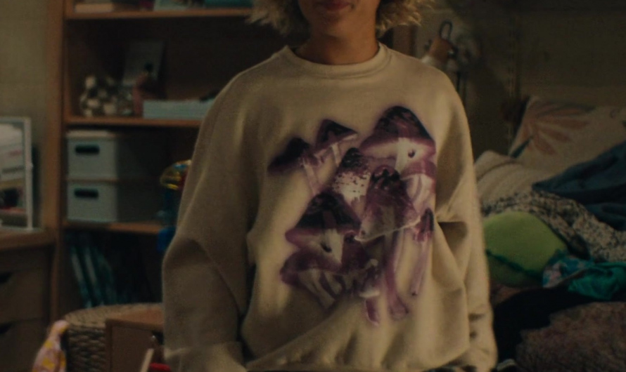 Mushroom Print Crewneck Sweatshirt Worn by Lizze Broadway as Emma Meyer