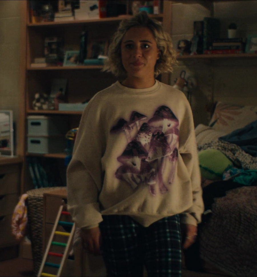 mushroom print crewneck sweatshirt - Lizze Broadway (Emma Meyer) - Gen V TV Show