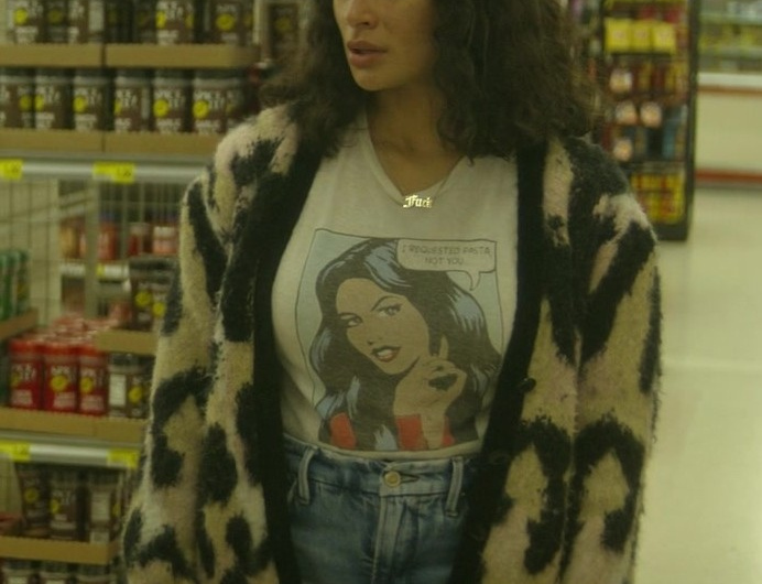 Graphic Pop Art Female Portrait Comics Tee of Diane Guerrero as Kay Challis / Crazy Jane