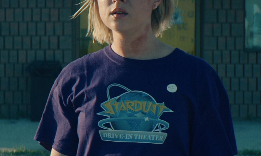 Stardust Drive-In Theatre Purple T-Shirt of Lizze Broadway as Emma Meyer
