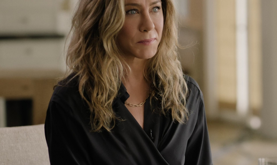 Black Wrap Satin Blouse Worn by Jennifer Aniston as Alexandra “Alex” Levy