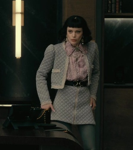 Quilted Monochrome Jacket and Skirt Set Worn by Ruth Codd as Juno Usher