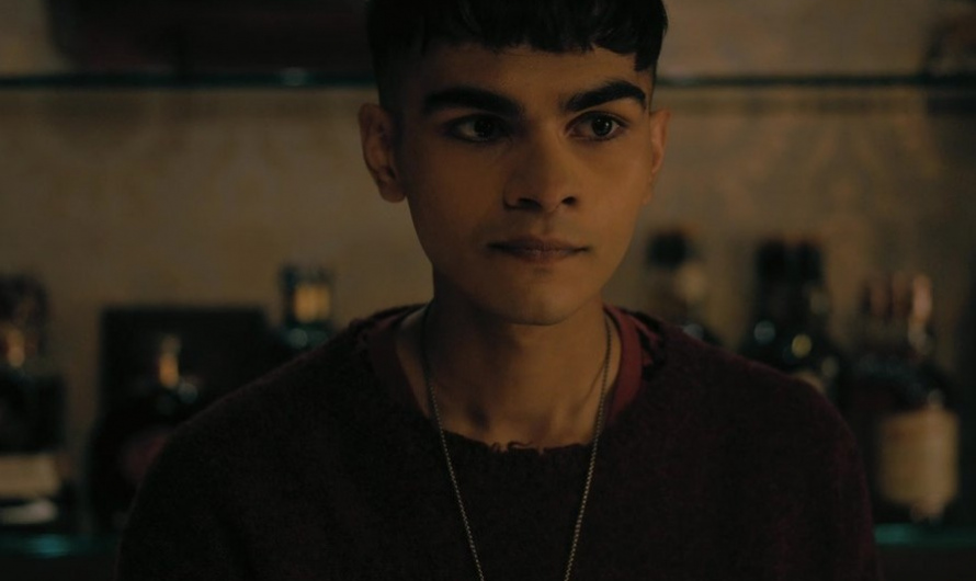 Unicorn Print Knit Sweater Worn by Sauriyan Sapkota as Prospero “Perry” Usher