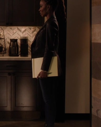 Black Ankle Boots with Transparent Block Heels Worn by Shanola Hampton as Gabi Mosely