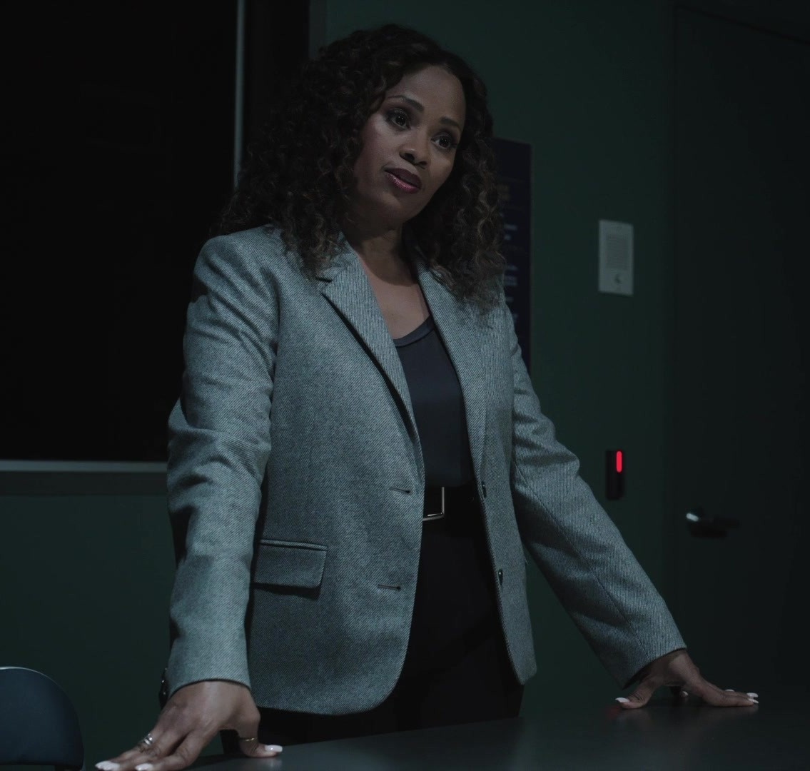 Grey Blazer Worn by Maahra Hill as Marisa