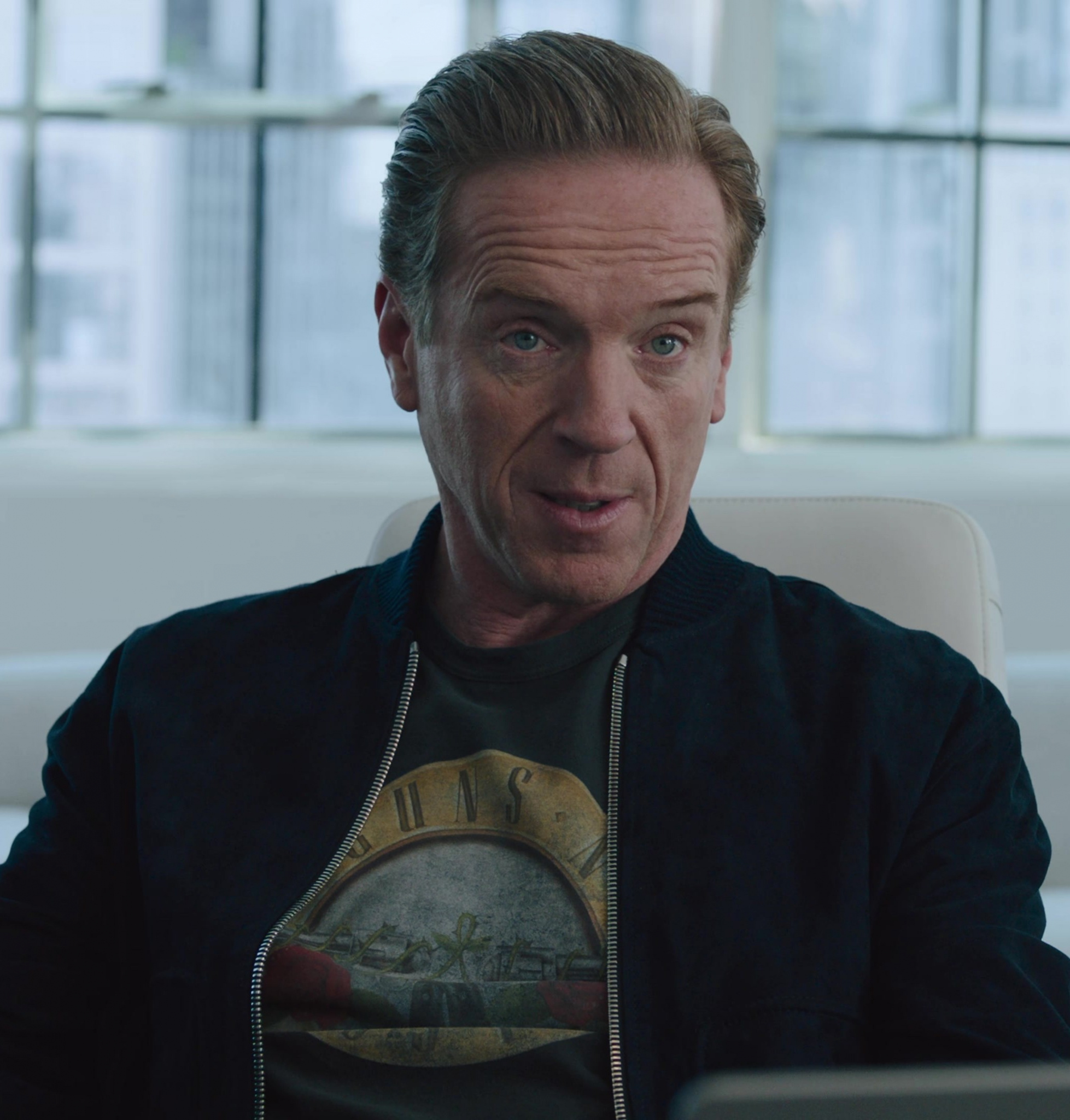 Guns N Roses T Shirt Of Damian Lewis As Robert Bobby Axelrod In Billions