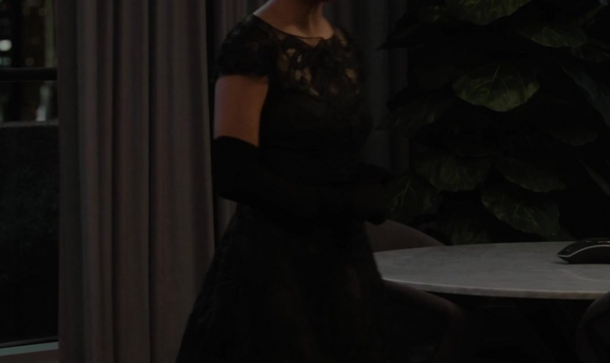 Black Lace Dress Worn by Greta Lee as Stella Bak