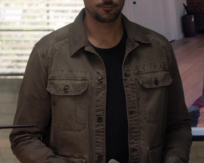 Olive Green Denim Jacket Worn by Karan Oberoi as Dahn Rana