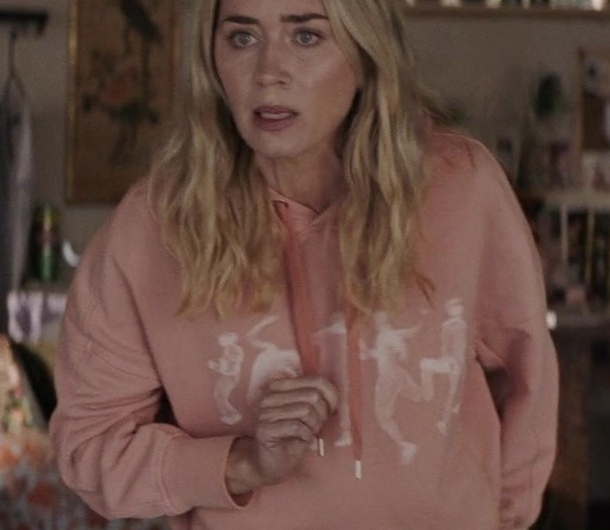 Pink Hoodie of Emily Blunt as Liza Drake