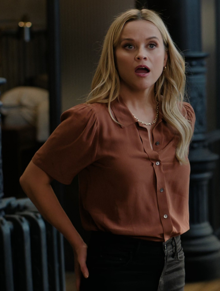 Short Sleeve Regular Fit Blouse Shirt of Reese Witherspoon as Bradley Jackson