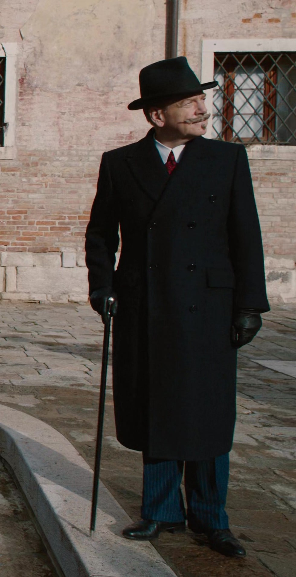 Worn on A Haunting in Venice (2023) Movie - Black Leather Lace-Up Dress Shoes Worn by Kenneth Branagh as Hercule Poirot