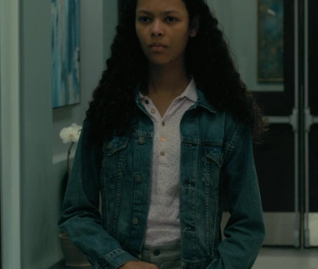 Blue Denim Jacket Worn by Kyliegh Curran as Lenore Usher