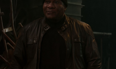 Brown Leather Jacket Worn by Ving Rhames as Luther Stickell Outfit Mission: Impossible - Dead Reckoning Part One (2023) Movie