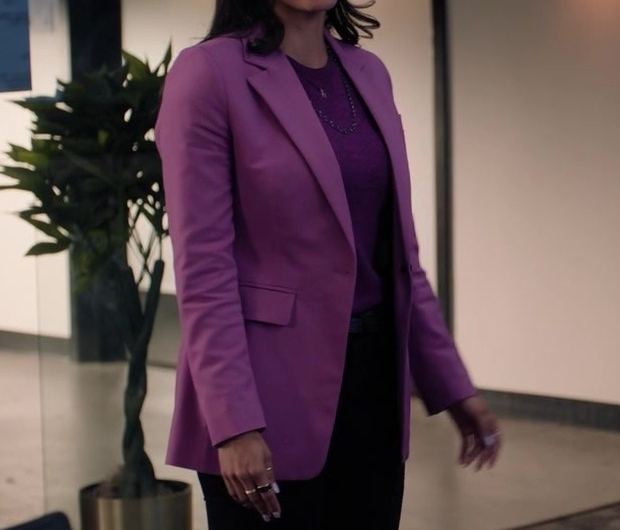 Fuchsia Tailored Blazer Worn by Gabrielle Walsh as Lacey Quinn