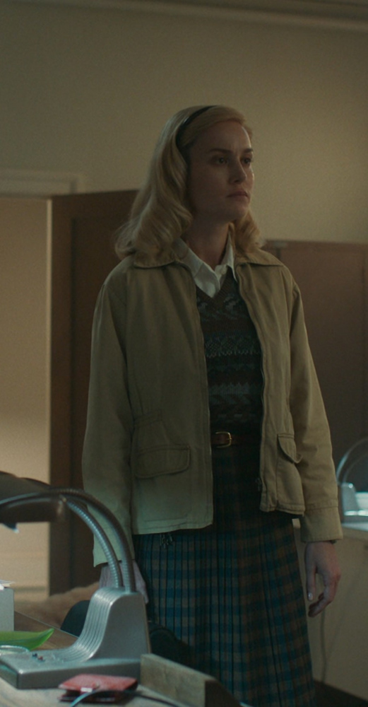 Utility Jacket with Flap Pockets Worn by Brie Larson as Elizabeth Zott