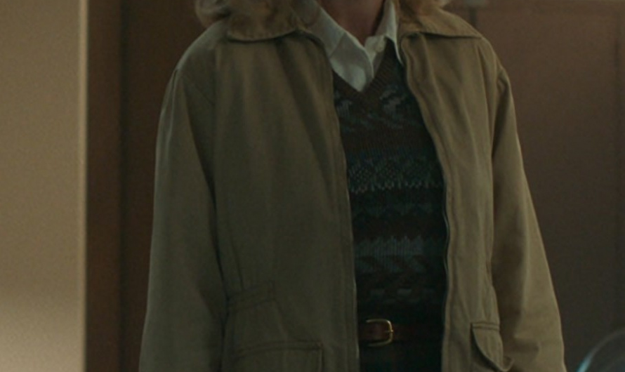 Utility Jacket with Flap Pockets Worn by Brie Larson as Elizabeth Zott