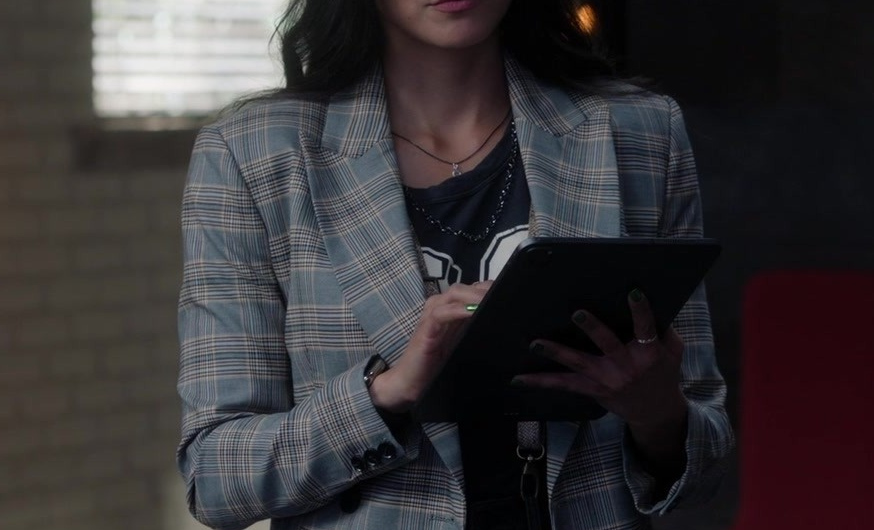 Check Pattern Plaid Blazer Worn by Gabrielle Elise Walsh as Lacey Quinn