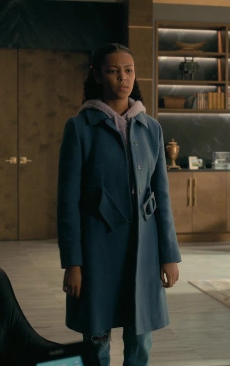blue coat - Kyliegh Curran (Lenore Usher) - The Fall of the House of Usher TV Show